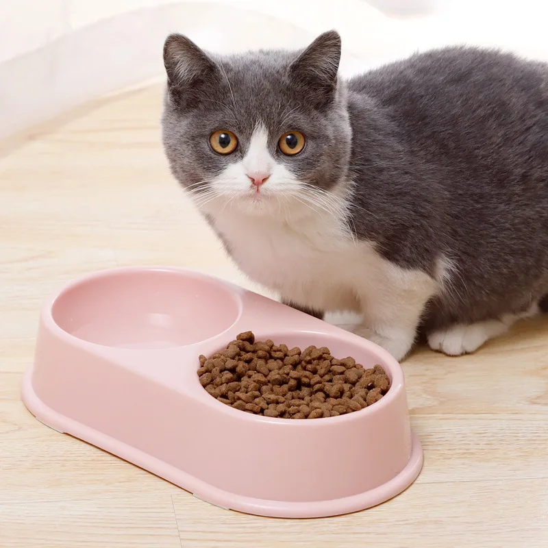 

Double Pet Bowls Dog Food Water Feeder Pet Drinking Dish Feeder Cat Puppy Feeding Supplies Small Dog Accessories