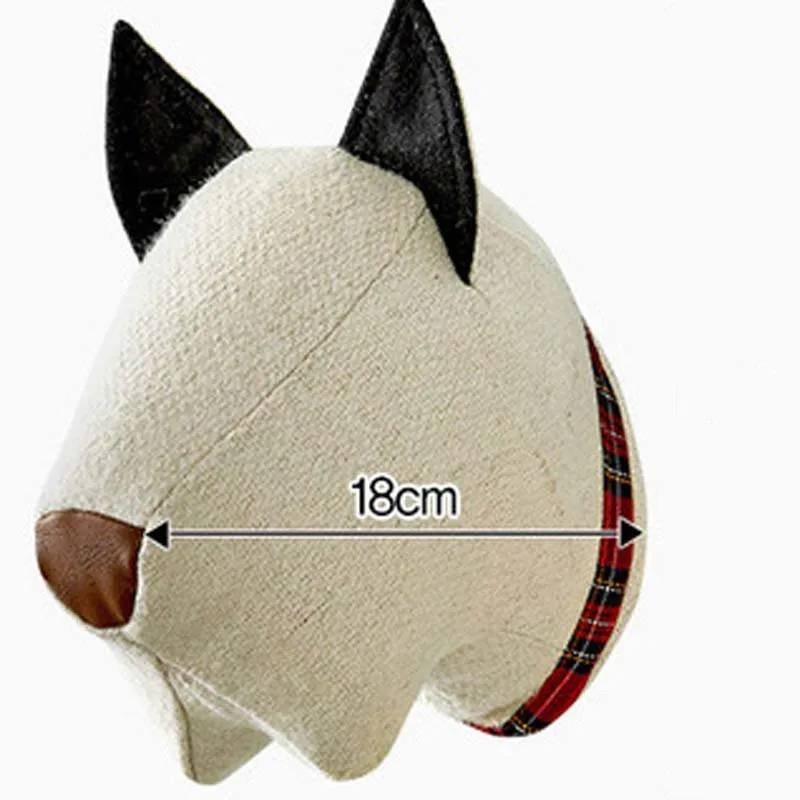 Home Decor Plush Toy Animal Head Wall Hanging Pendant Mural Living Room Bedroom Children's Room 3d Background Wall Decoration 2