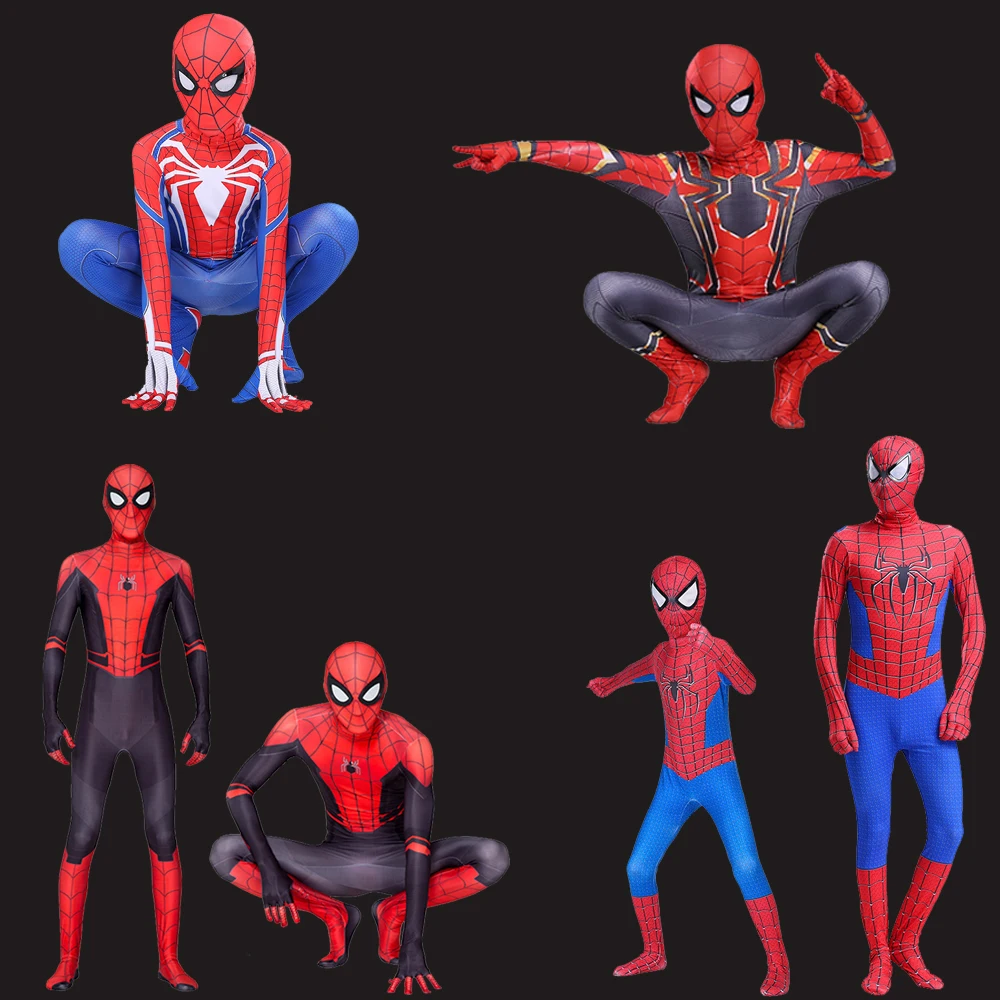 Disney Marvel Superhero Spiderman Cosplay Costume High Quality Multi Size Body Suit for Halloween Party Accessories |