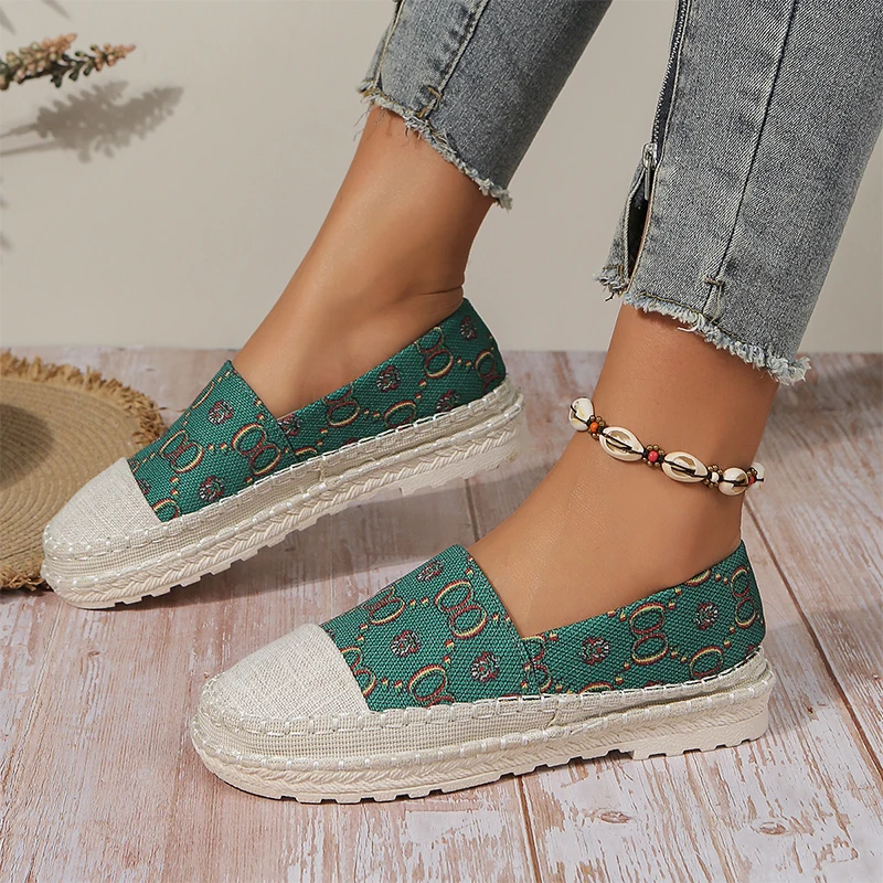 

Туфли женские с принтом, плоская подошва, лоферы, Повседневная прогулочная обувь, модные сандалии, спортивные кроссовки, весна-лето