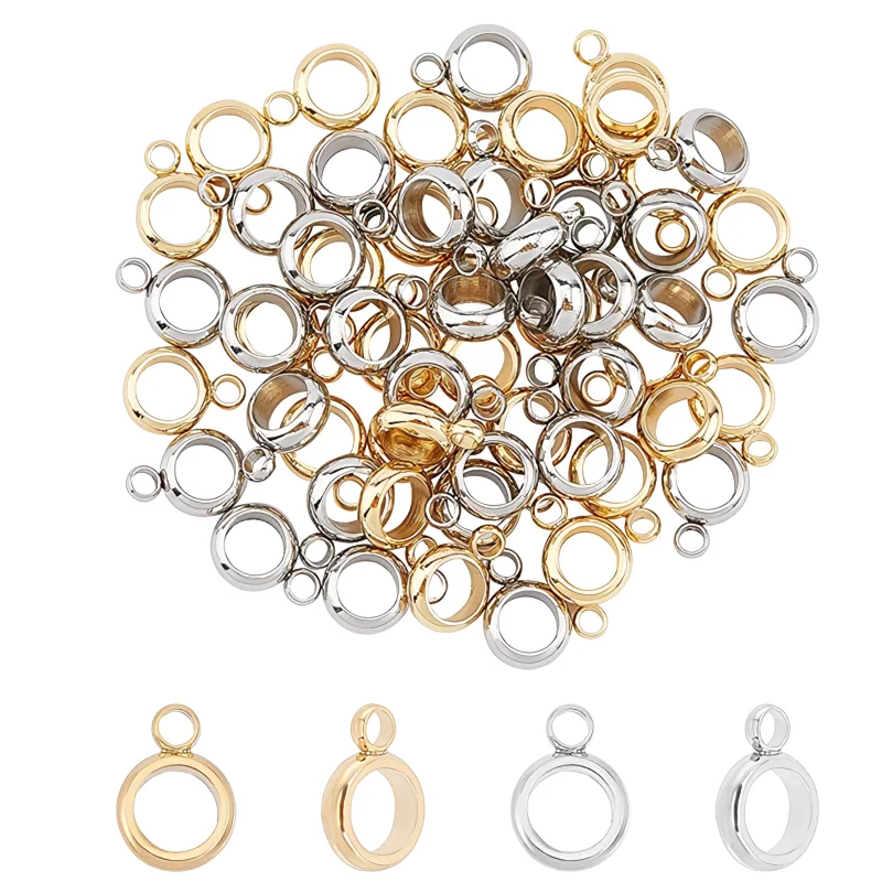 Fermoir T pour bracelet ou collier 16 mm - Acier inoxydable 304 Doré x1