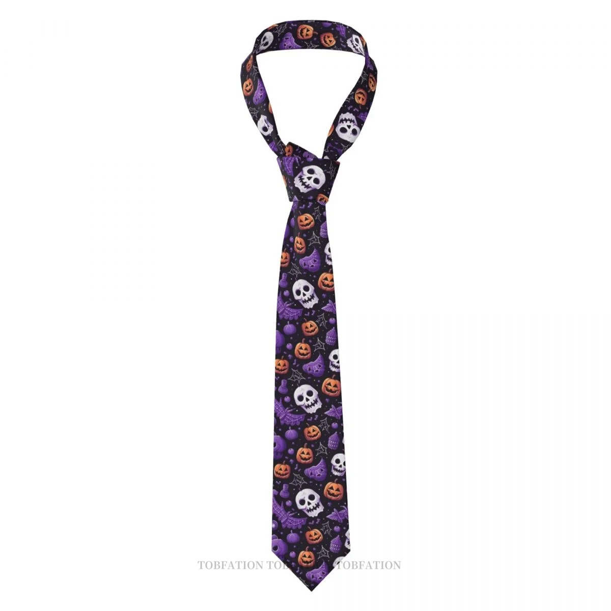 

Pumpkin Helloween Skull Skulls Classic Men's Printed Polyester 8cm Width Necktie Cosplay Party Accessory