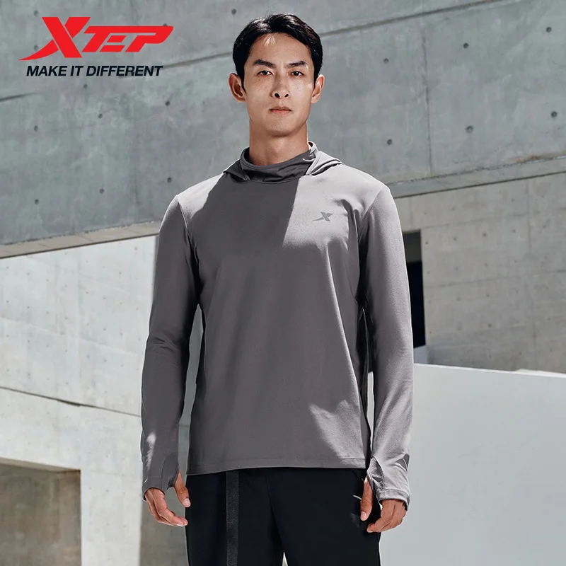 Xtep Knitting Shirt for Men Autumn Comfortable Soft Sweatshirt Leisure Athletic Outdoor Long sleeves Tops 876329030088