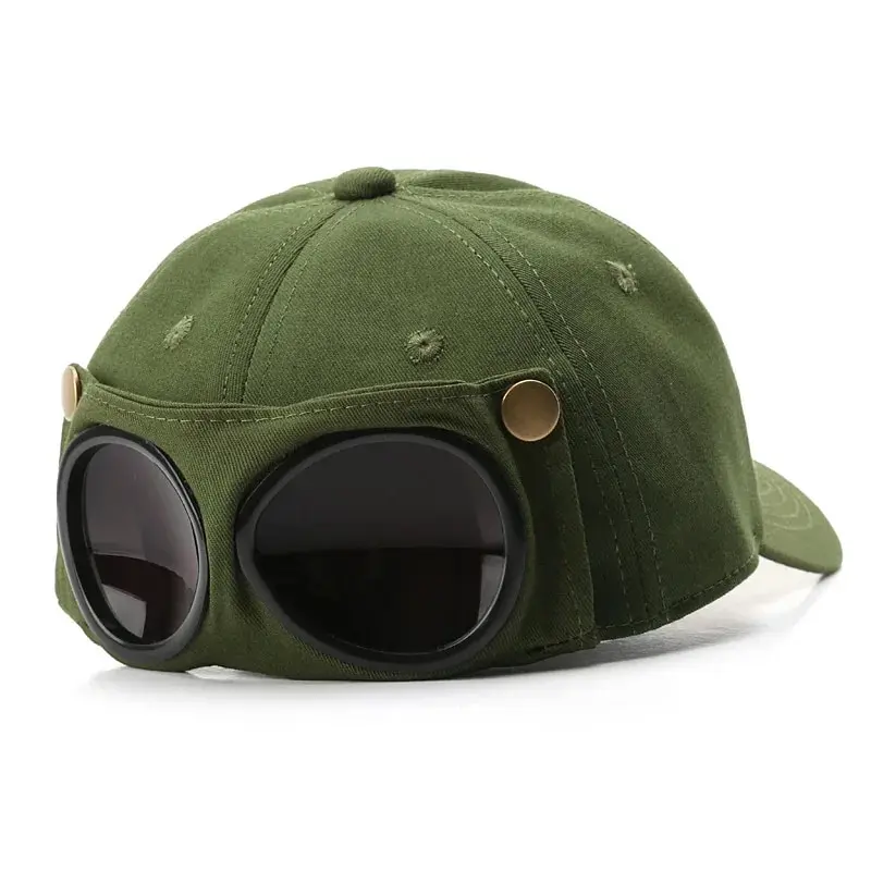Sun Hats Aviator Hat Korean Version Personality Glasses Cap Men Sunglasses Spring And Summer Baseball Cap