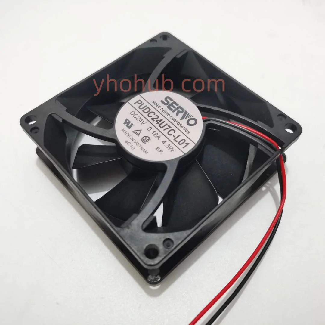 Servo Pudc24u7c-l01 dc 24v 0.18a 4.3w 2-fio 80x80x25 mm Servidor Ventilador de Refrigeração