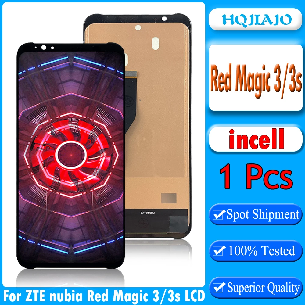 ЖК-дисплей 6,65 дюймов incell для ZTE Nubia Red Magic 3, дисплей кодирующий  преобразователь сенсорного экрана в сборе для Nubia Red Magic 3S LCD ...
