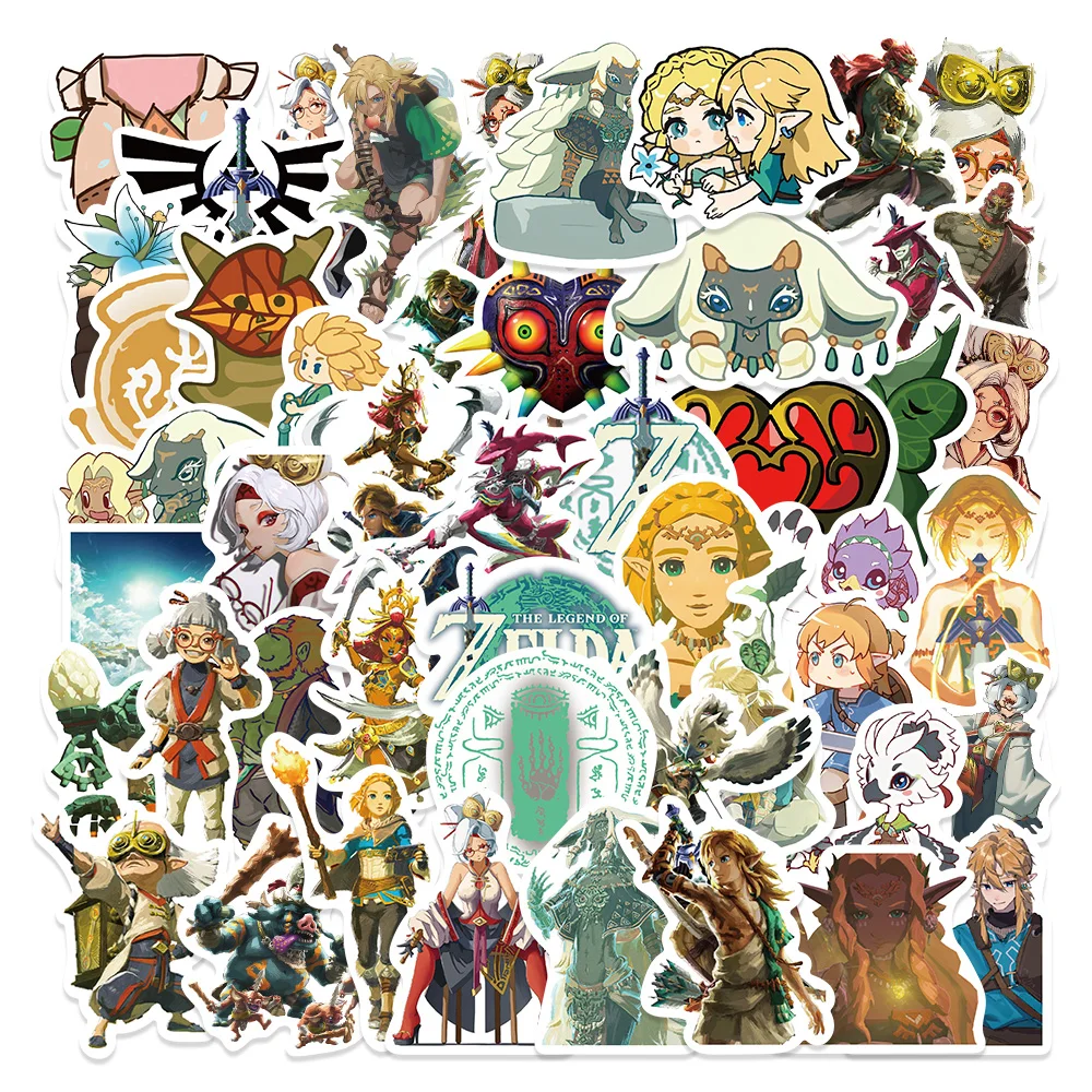 

50Pcs Game Zelda: Tears of the Kingdom Stickers Waterproof Decals for Suitcase Notebook Skateboard Refrigerator Kids Toy Gift