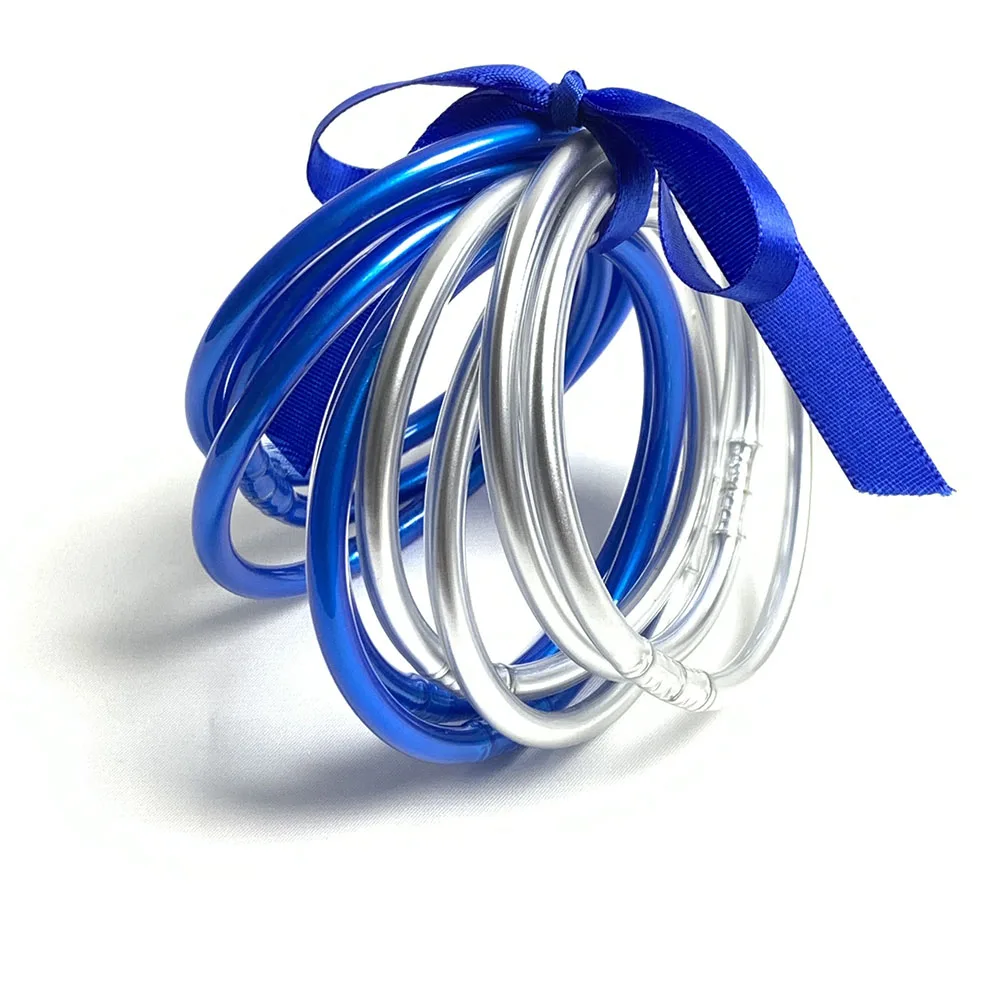 9pcs/set Colourful Jelly Bangles Bracelets for Women Soft Silicone Charm Bracelet Lightweight Bangles Bracelet Jewelry 2
