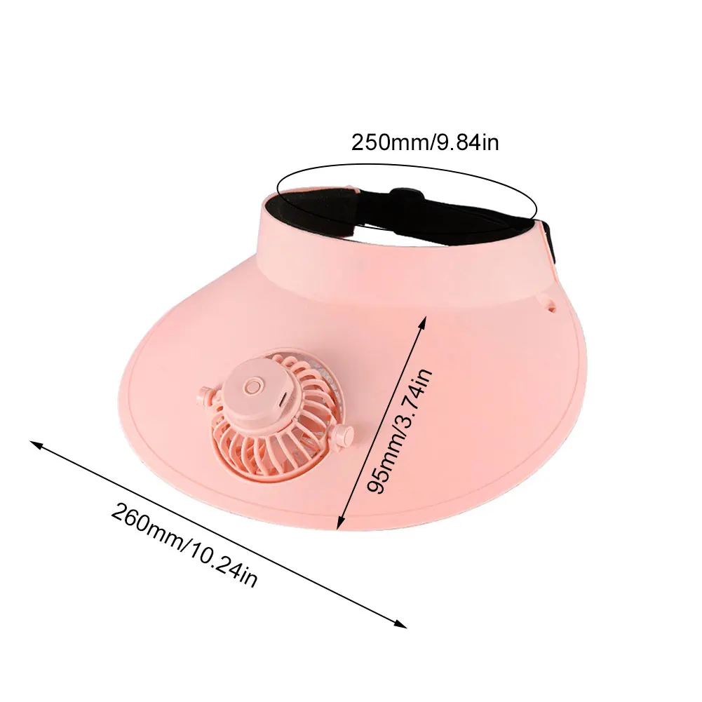 USB Charging Peaked Cap Fan Rotatable Sun Protection Hat Fan 3 Wind Speed Cooling Fan Hat Wide Brim for Women/Men/Children