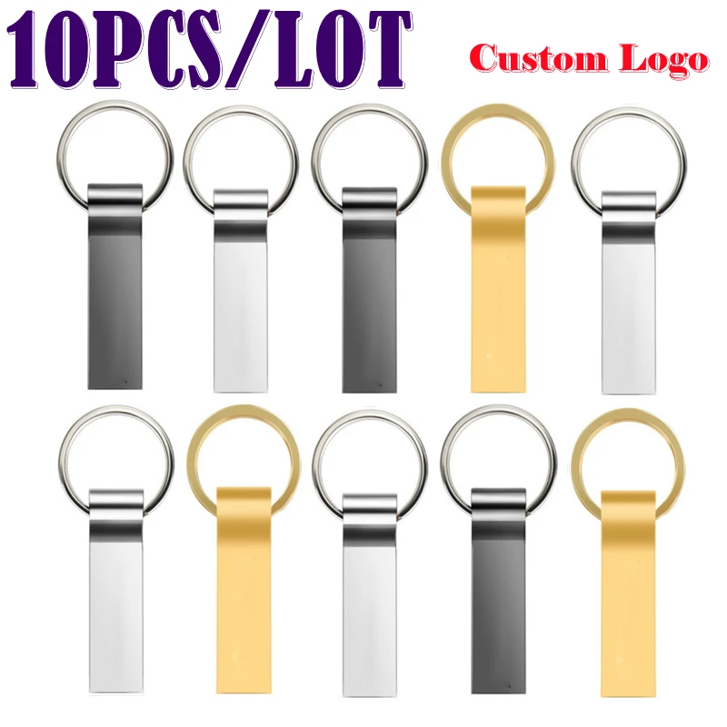 10 Pz Logo Personalizzato Fischietto Metallo Usb2.0 Flash Drive Pen Drive Capacità Reale 32Gb 4Gb 128Mb Memory Stick 8Gb 16Gb U Stick Pendrive
