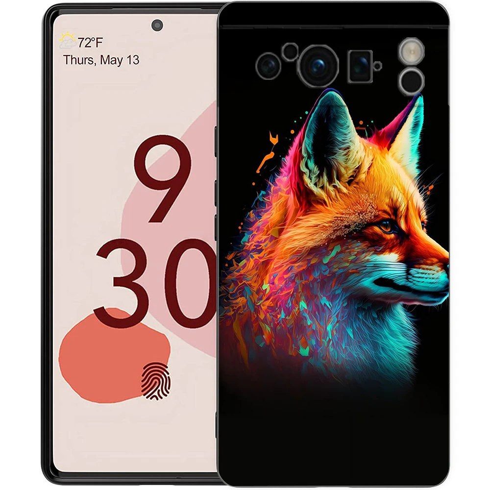 Enhanced Fox Design Shockproof Silicone Phone Case Cover