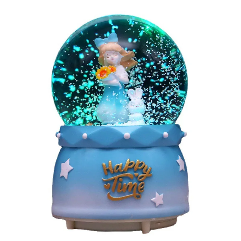Annie Time Girl Crystal Ball Music Box Table Top Decorazione Ciondolo Ragazza Regalo Carousel Sailor Moon A Mia Moglie Digimon