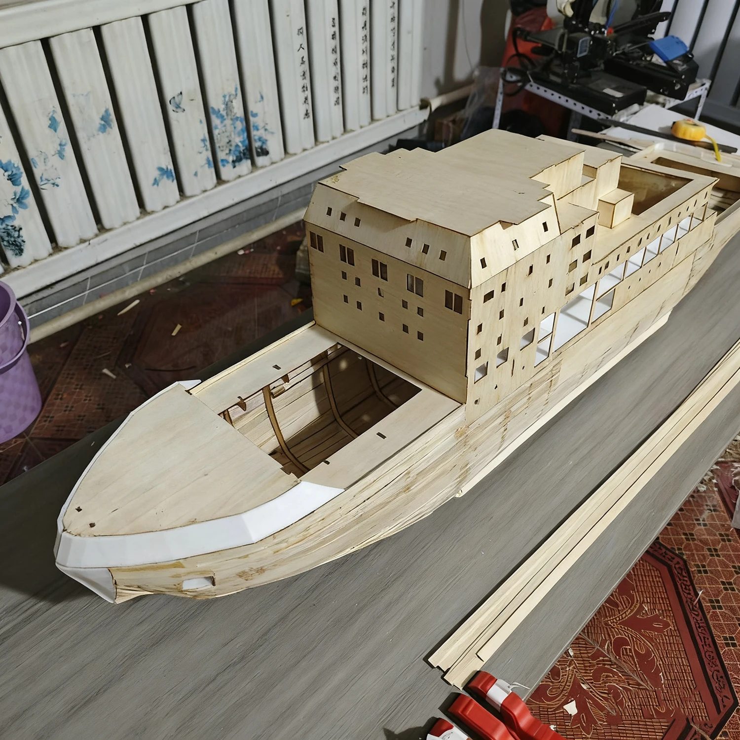 ddr spielzeug boot 1/100 RC Schiffe 120 cm Xue Long II Fernbedienung Boot Holz Rumpf Insel