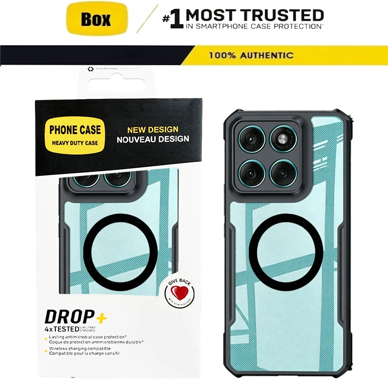 Transparent Shockproof Armor Magnetic Case - Four-Corner Defender Cover