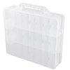 48 Cells 2 Layer Nail Polish Organizer Portable Clear Nail Supplies Needlework Storage Box Adjustable Storage Case 1