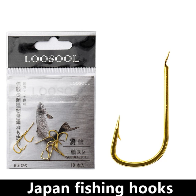 10PCS/lot LOOSOOL 2022 Carp Small Fishing Hooks Japan High Carbon