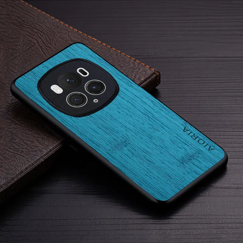 Luxury Bamboo Wood Pattern Leather Case Cover
