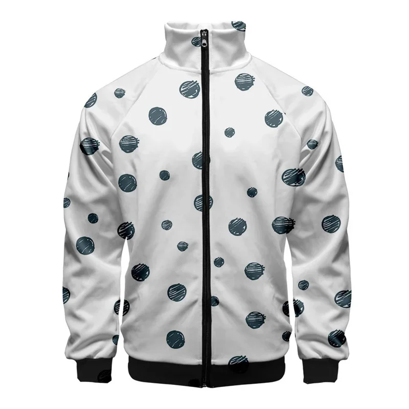 thumbnail image 1 of Chaqueta con estampado geométrico en 3D para hombre, abrigo de manga larga con estampado moderno, ropa de calle, chaquetas deportivas de gran tamaño con cremallera y personalidad, 1 of 5