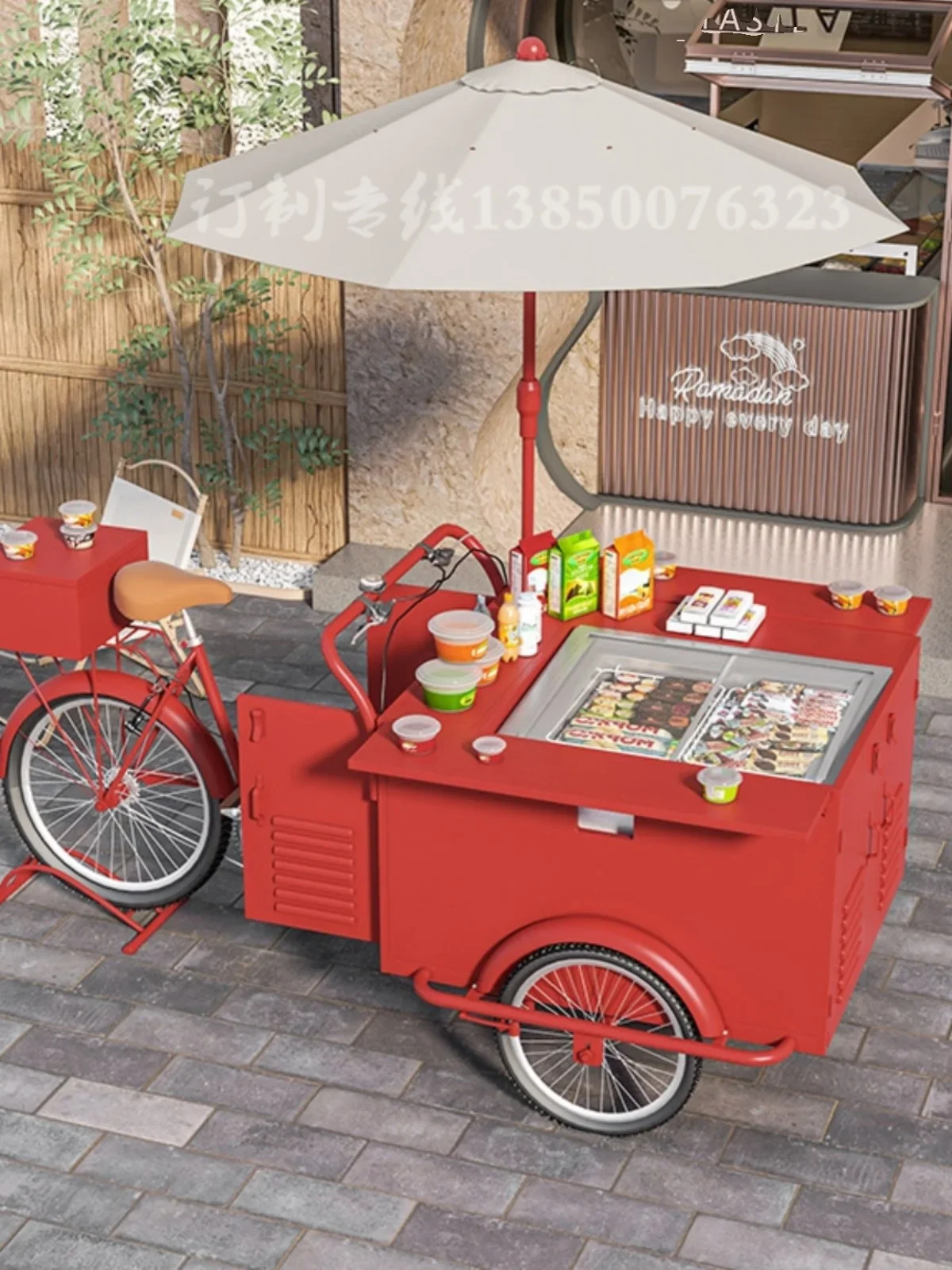Internet celebrity food truck milk tea coffee truck ice cream stall equipment snowflake cheese machine commercial multi-fu