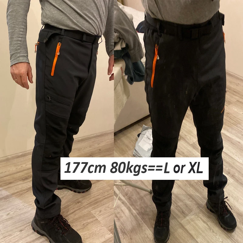 Men Elastic Fleece Outdoor Winter Warm Pants Softshell Trekking Climbing Hiking Camping Fishing Sport Training Oversize hiking pants,fleece pants