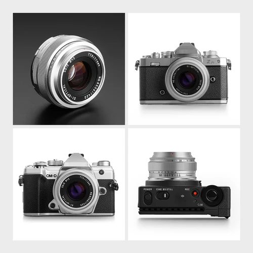 TTArtisan-50mm F2 프라임 렌즈, 소니 E 마운트, 후지필름 XF 캐논 M 레이카 L 니콘 Z 파나소닉 올림푸스 M43 카메라 렌즈 5