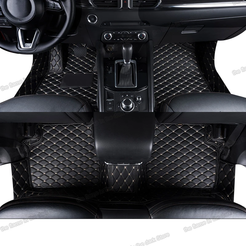 

leather car floor mats for mazda cx-5 2017 2018 2019 2020 2021 2022 accessori auto carpet KF interior styling seat detail cover