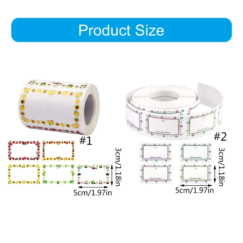 Assorted Color Name Tag Stickers 500pcs/Roll Writable Chalkboard Labels for Books Files Household Items Identification