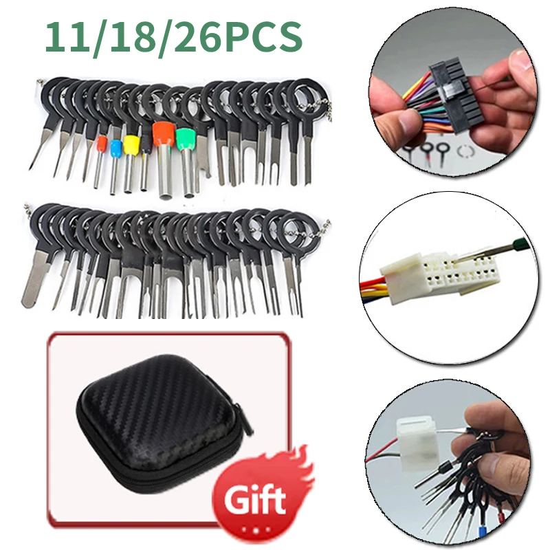Car Terminal Extractor Car Terminal Removal Wire Plug Connector Lugs Extractor Puller Release Pin Extractor Kit For Automobiles Repair Hand Tools