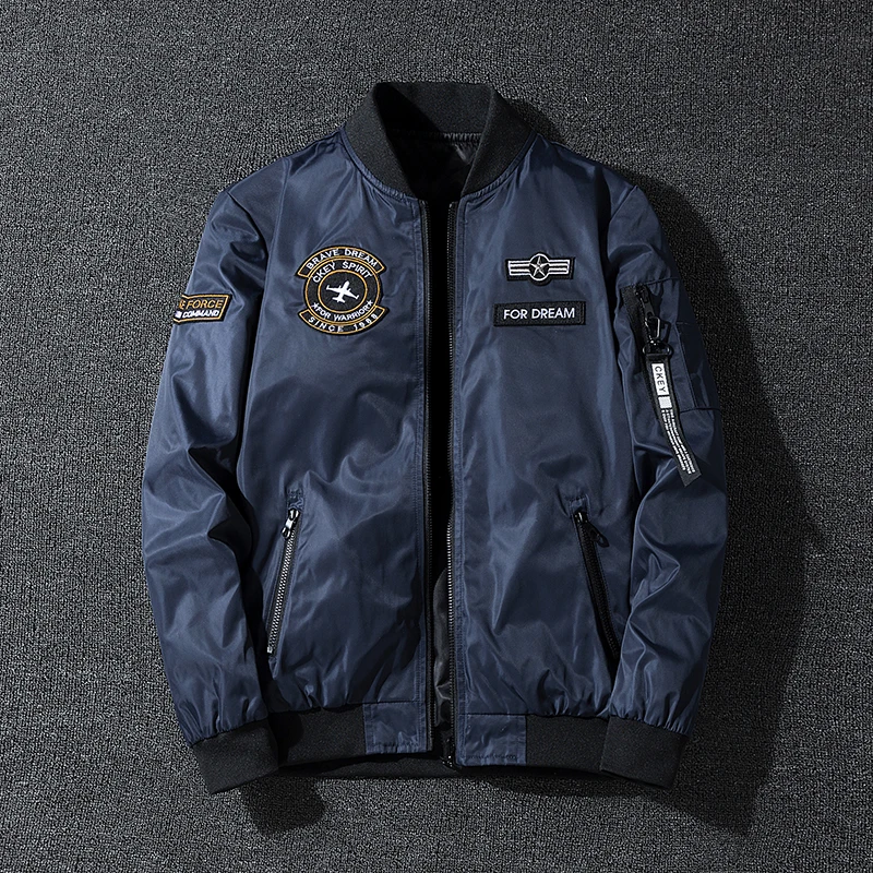 Bomber-Jacket-Ma1-Air-Force-Pilot-Airplane-Flight-Embroidery-Pattern ...