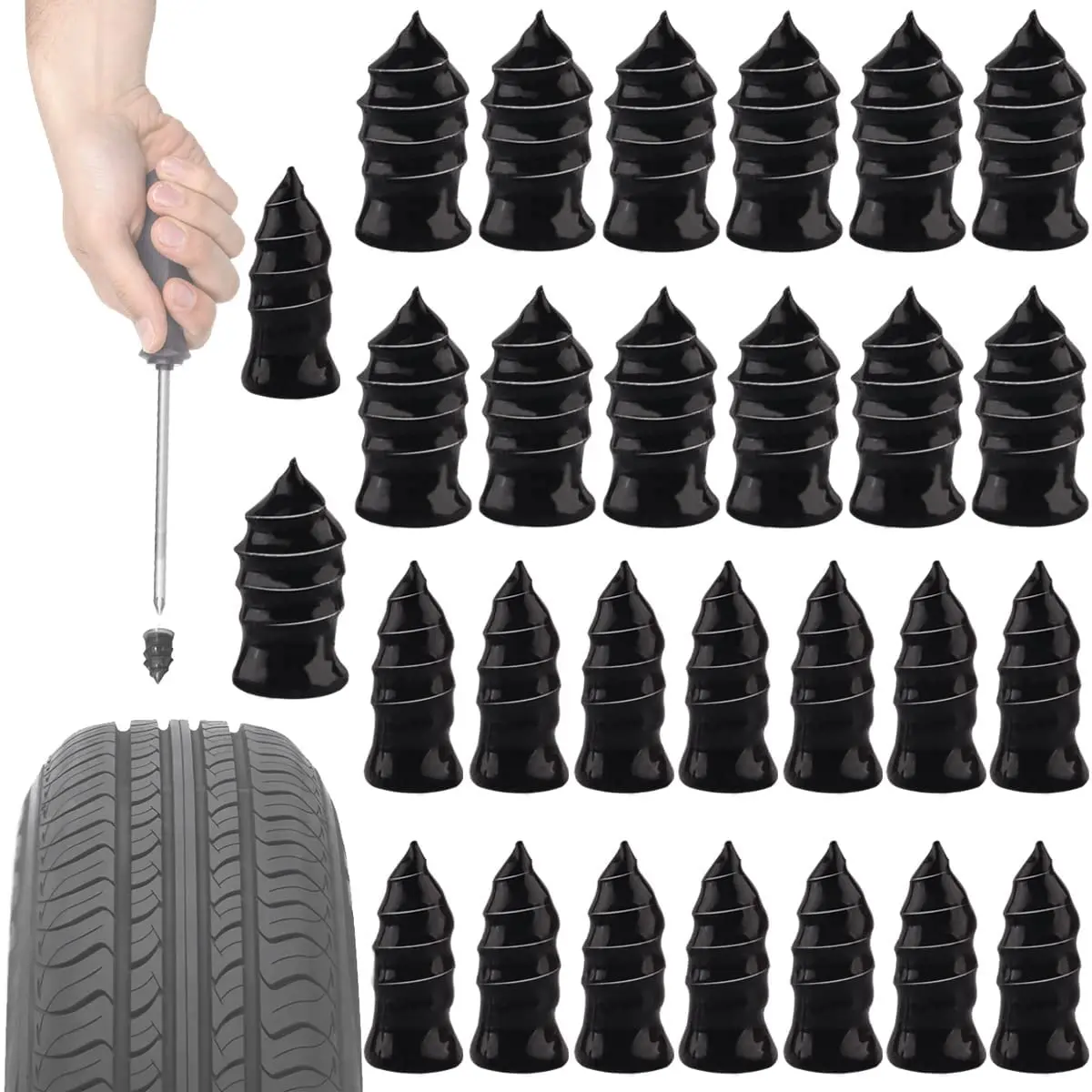 Car Tires Nails Spikes Car Flat Tubeless Tire Repair Kit Truck