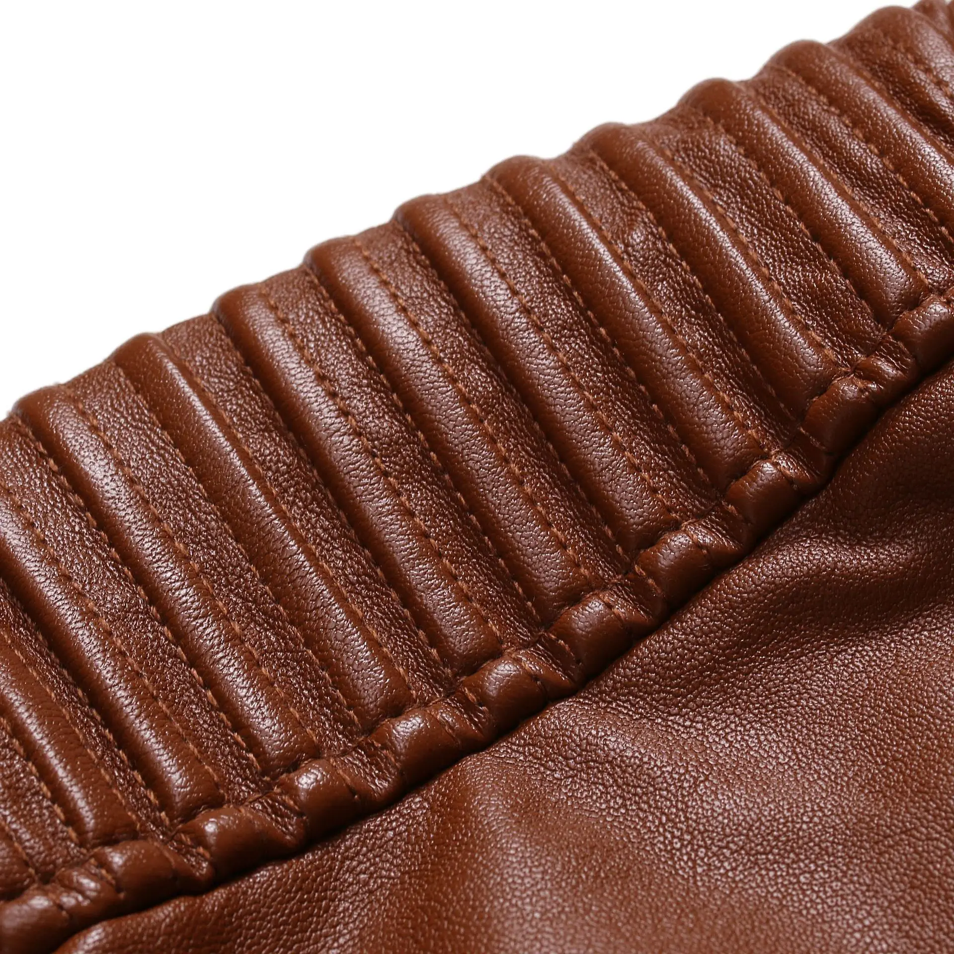 남성용 용수철 아웃도어 아웃웨어, 캐쥬얼 빈티지 가죽 재킷, 모터 바이커 포켓 PU 가죽 재킷, 가을 브랜드, 신상