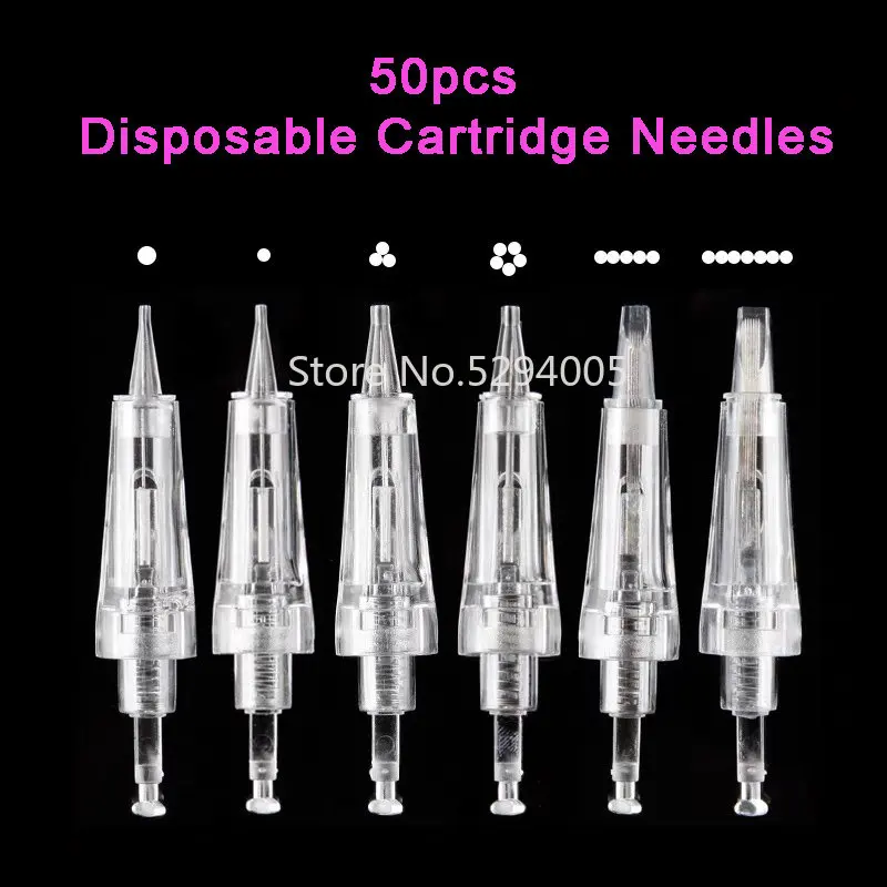 

50pcs Microblading Tattoo Cartridge Needles 1RL/3RL/5RL Disposable Sterilized Permanent Makeup Needle for Digital Pmu Machine