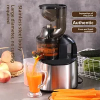 Presse-agrumes lent 110v, extracteur de jus Original avec séparateur de pulpe, petit appareil ménager, presse-agrumes de fruits et légumes de grande calibre 4