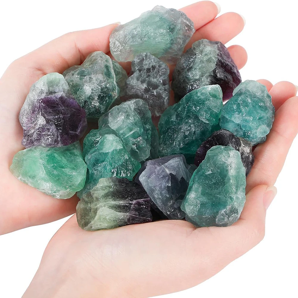 Natural Quartz Crystal Stones Colored Fluorite Ore Fluorite Irregular Shape Real Mineral Rock Reiki Healing Specimen Home Decor