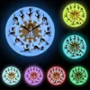 Cartoon Funny Dog Doing Yoga Position Of Surya Namaskara Doggy Style Yoga Wall Clock Beagle Dog Pet Cartoon Yoga Wall Watch 6