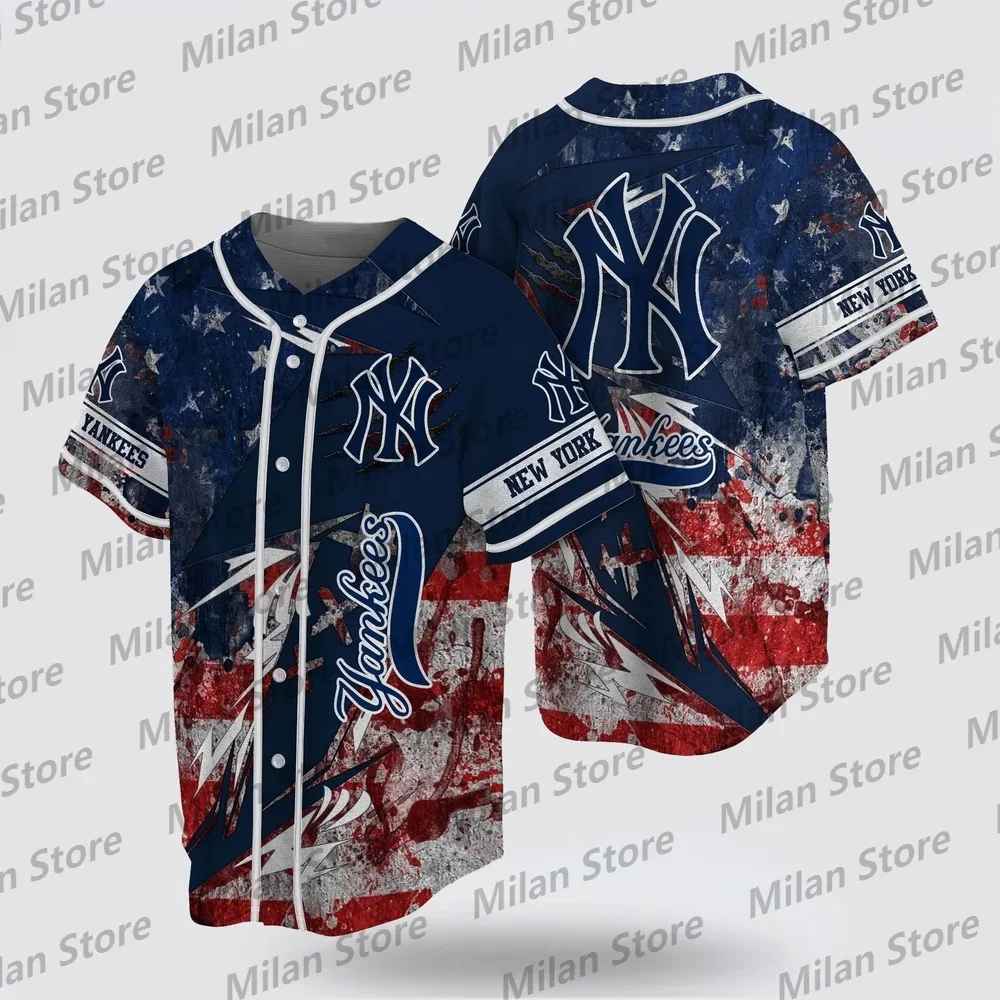New Style Summer Baseball Jersey American New York Baseball Jersey/Yankees Jersey With Simple Design For Fans