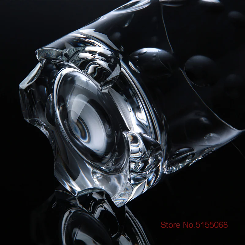 Germany Rotating Glass Whiskey Old Fashioned Glass Stable Revolve Whisky Tumbler Crystal Wine Cup