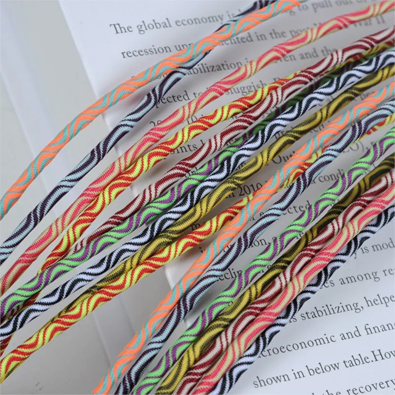 3mm 5Y Elastic Rope Colored Round Elastic Band For Clothing Shoelace Backpack Twisted Cords Garment Sewing Accessories