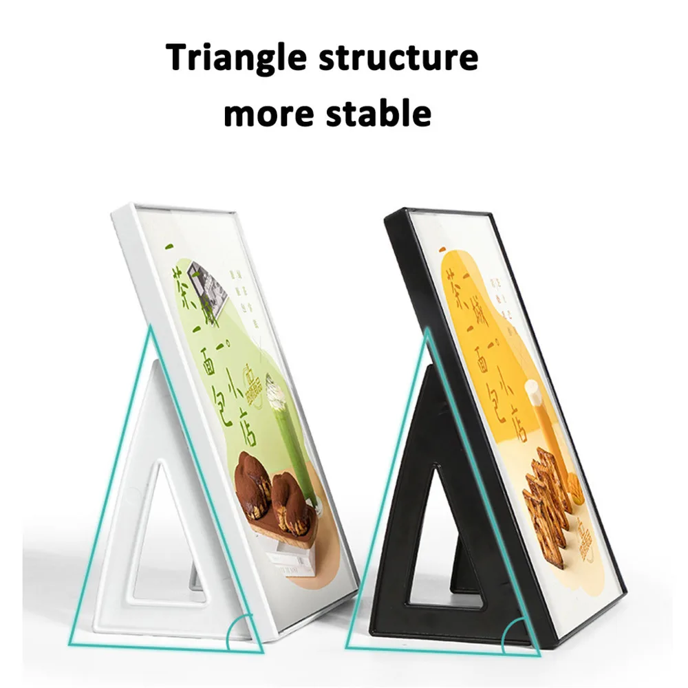 A3 A4 A5 Black White Horizontal /vertical use wall hanging/placed display plastic tabletop sign holder menu stand