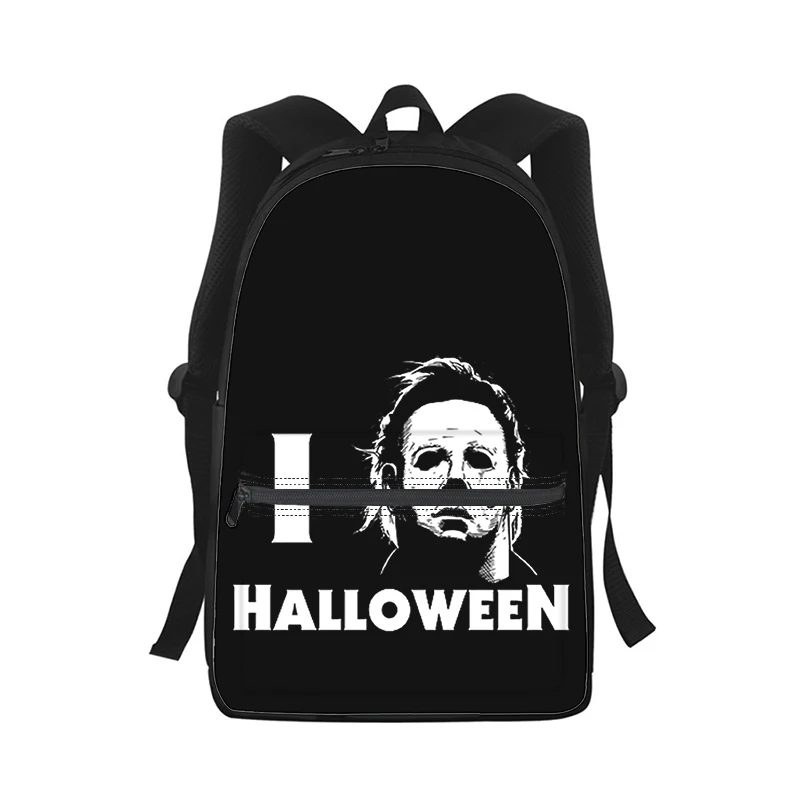 Halloween Michael Myers Horror Movie Men Women Backpack 3D Fashion Student School Bag Laptop Backpack Kids Travel Shoulder Bag