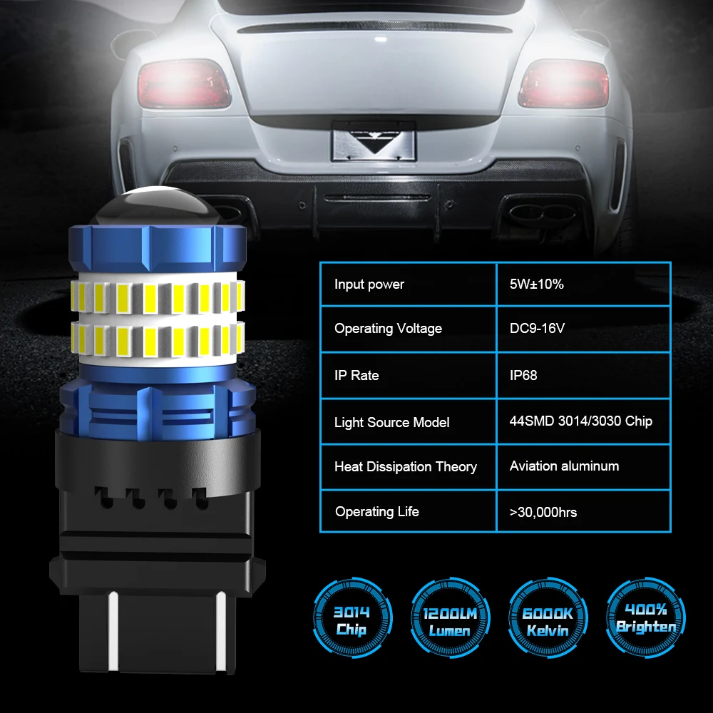 AENVTOL LED    , ְ , 극ũ ̵,  õ, 2x Canbus T25 3156 3157 P27W P27/5W