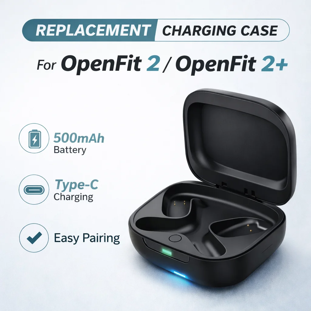 รูปสินค้า เคสชาร์จหูฟัง SHOKZ OpenFit 2 พร้อมแบต 500mAh ชาร์จ Type-C