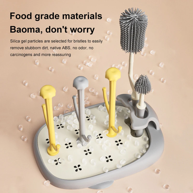 Smooth Bottle Drying Machine Baby Feeding Bottle Drain Rack With Many