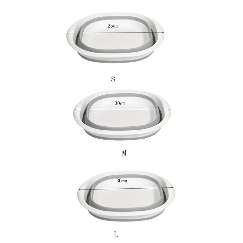 Description Picture 2 of itemPlastic Folding Basins Portable Wash Basins Folding Laundry Tub Adult Baby Bath Basin Bathroom Kitchen Accessories Wash Basin