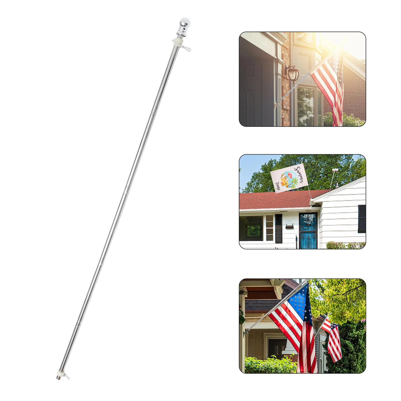 1 Set of Detachable Flag Pole Outdoor Flagpole Flagpole for Yard