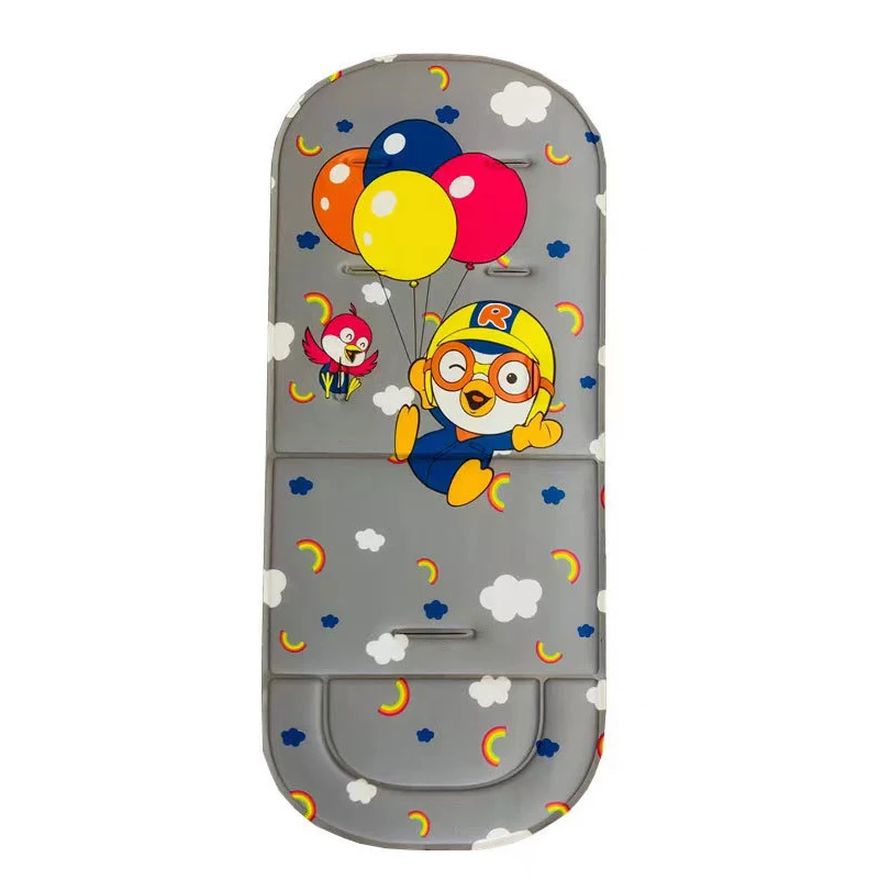 Baby Car Cushion Cartoon Printing Cushion Soft Breathable Baby Stroller Accessories Portable Sponge Pad
