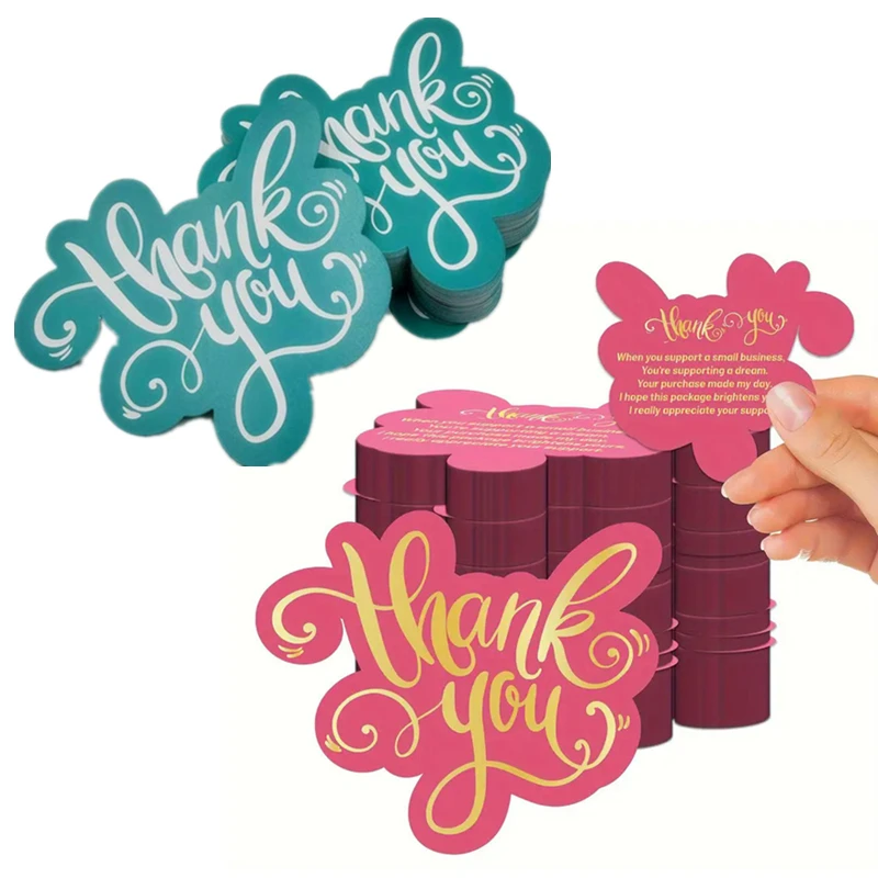 50pcs Thank You Cards Business Card Orders Thank You Party Cards Support Business You, Wedding Cards, Birthday Party
