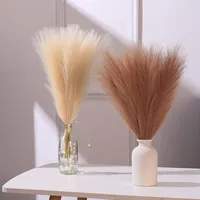5/10Pcs Pampas Grass Reed Artificial Plant Hot sale Home outdoor garden Christmas Wedding bridal bouquet DIY Festival decoration 5