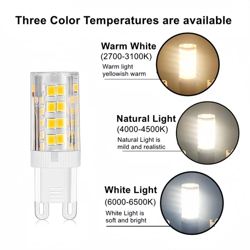 가장 밝은 G9 LED 램프, 세라믹 SMD2835 LED 전구, 따뜻하고 차가운 흰색 스포트라이트, 할로겐 조명 교체, AC220V 5W 7W 9W 12W 3