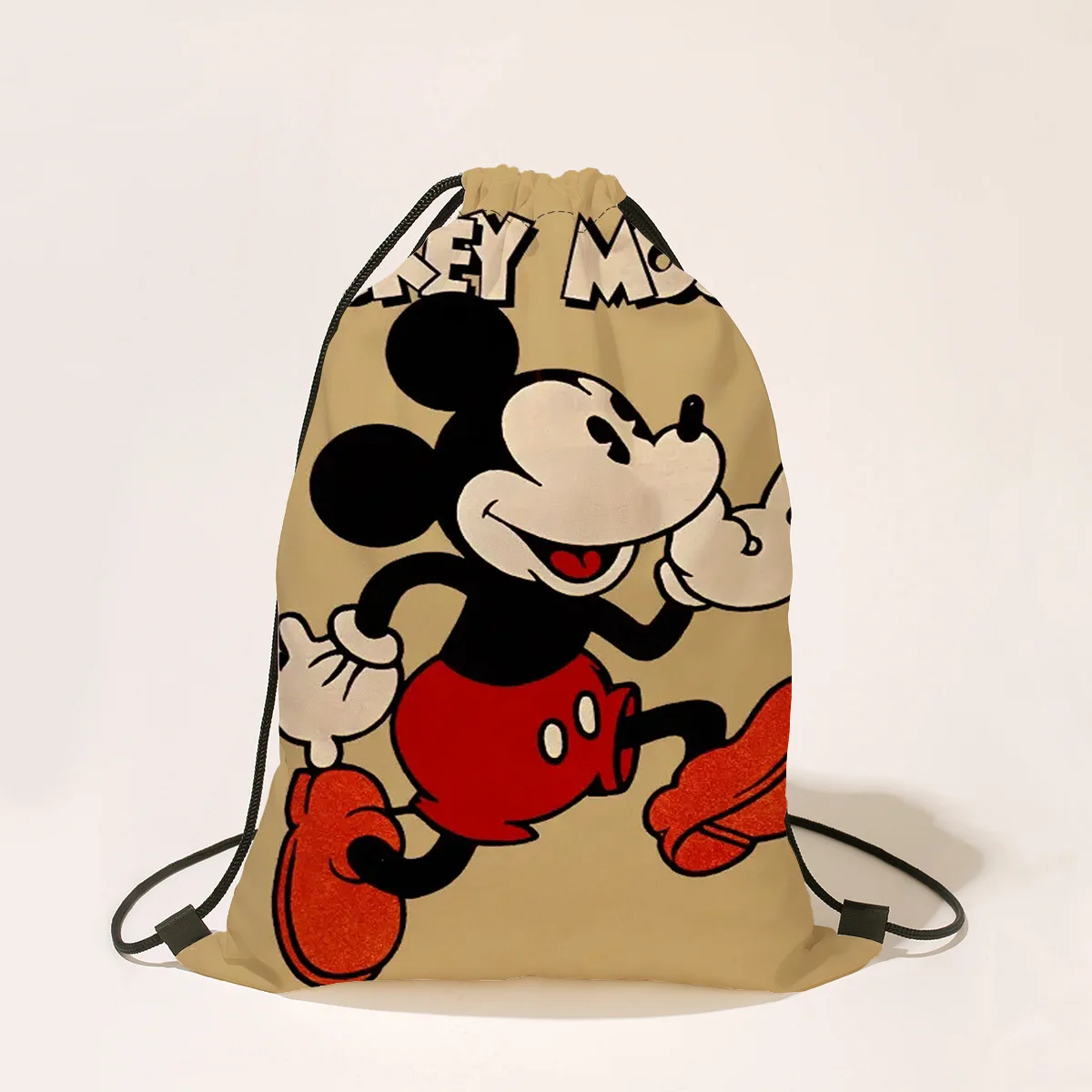 Disney Mickey Mouse Backpack Cute Mickey Minnie Donald Duck Anime Printed Drawstring Bags for Boys Girls Student Outdoor Bags 1